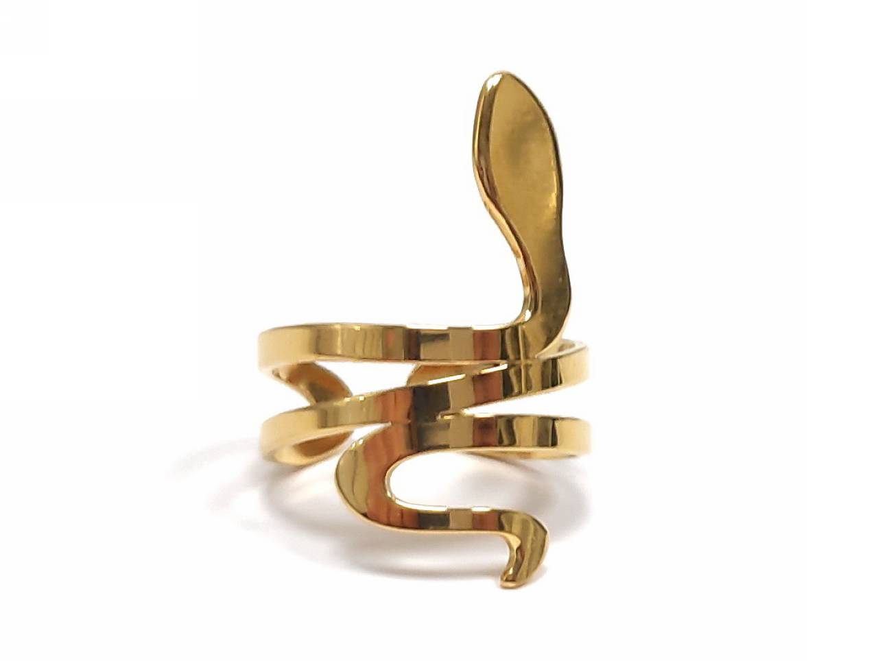 Statement Ατσάλινο Δαχτυλίδι "Snake Wrap Around" - Image 3