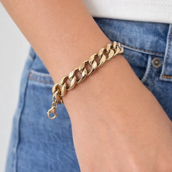 Χρυσό Βραχιόλι “Chunky Links” – Ατσάλι 316L